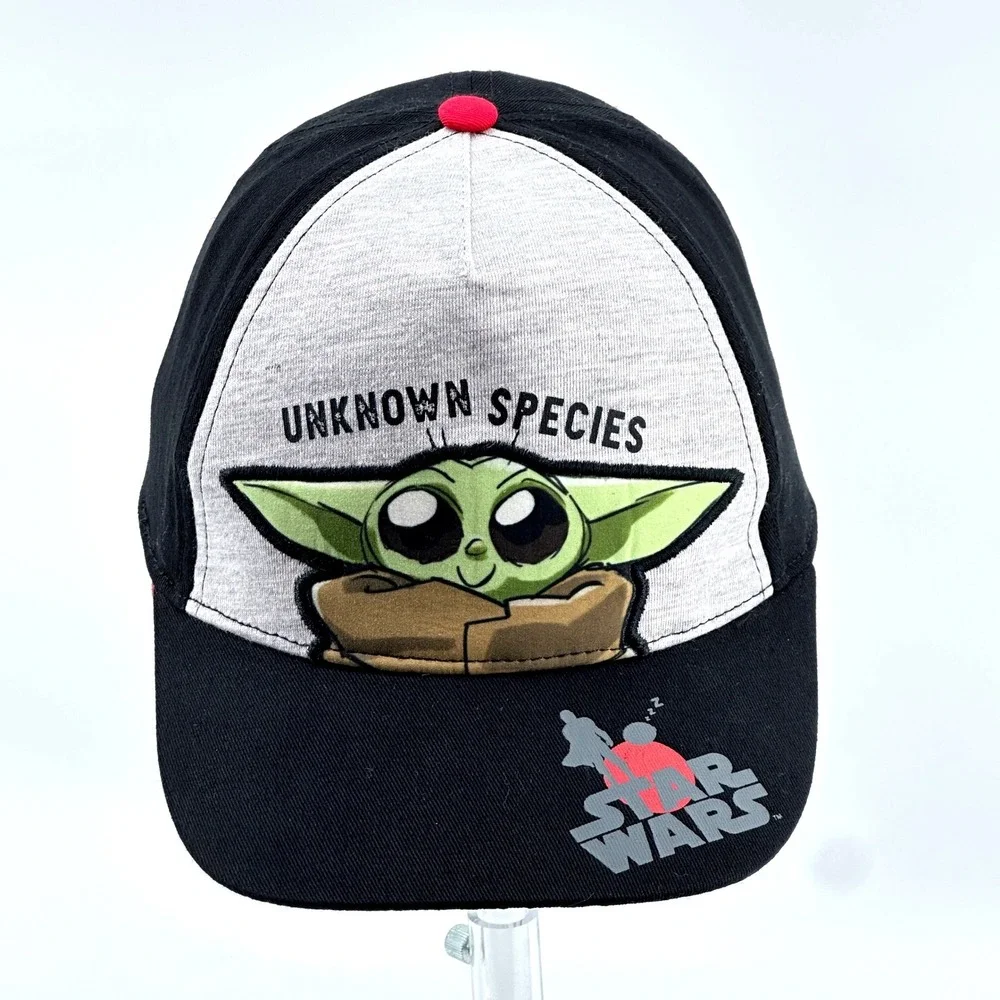Star Wars Grogu Baby Yoda Snapback Hat‎ Kids OSFM Black Gray Unknown Species